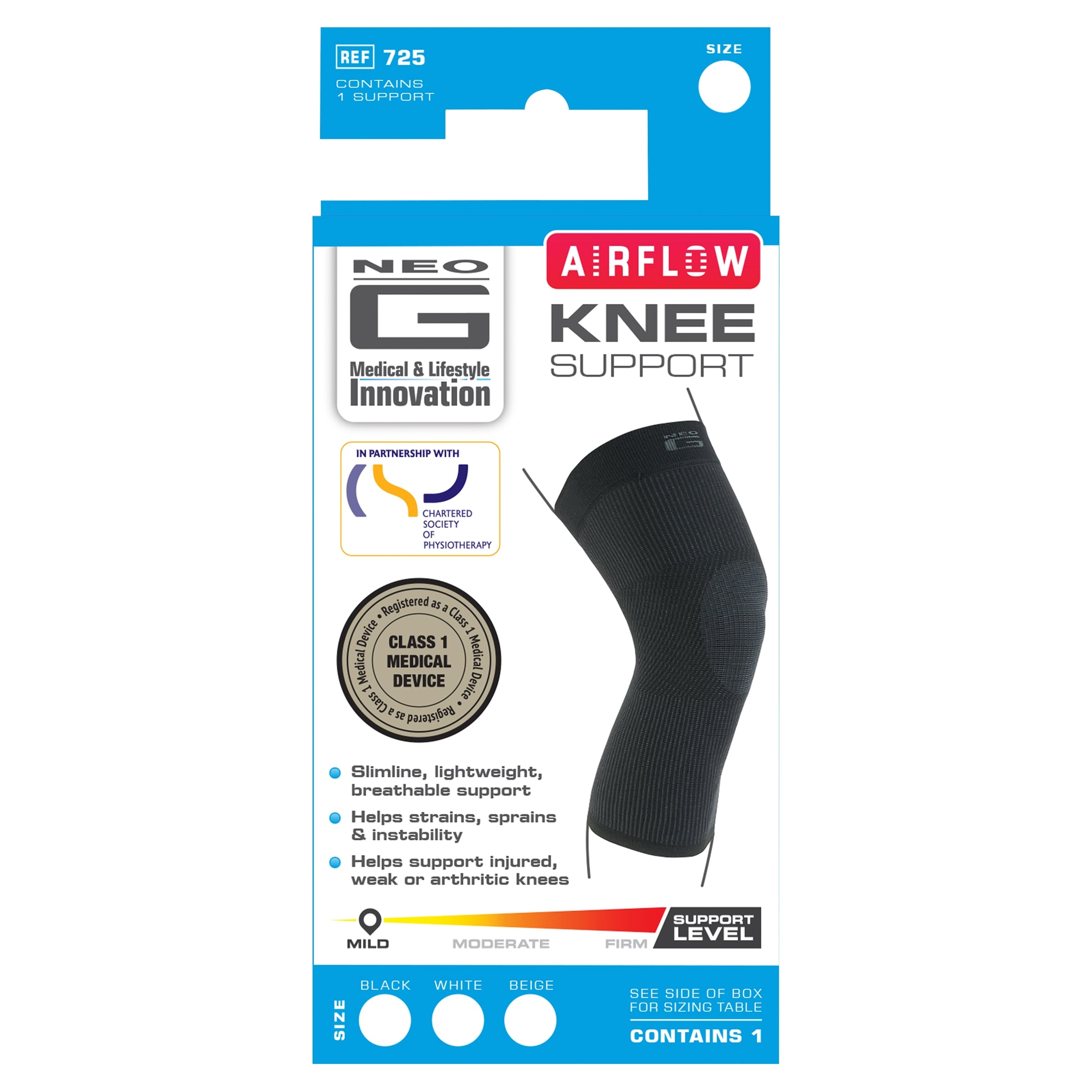 Neo G Airflow Knee Support - Medical Device, Medium Size
