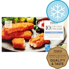 Tesco Cod Fish Fingers 10 Pack 300G