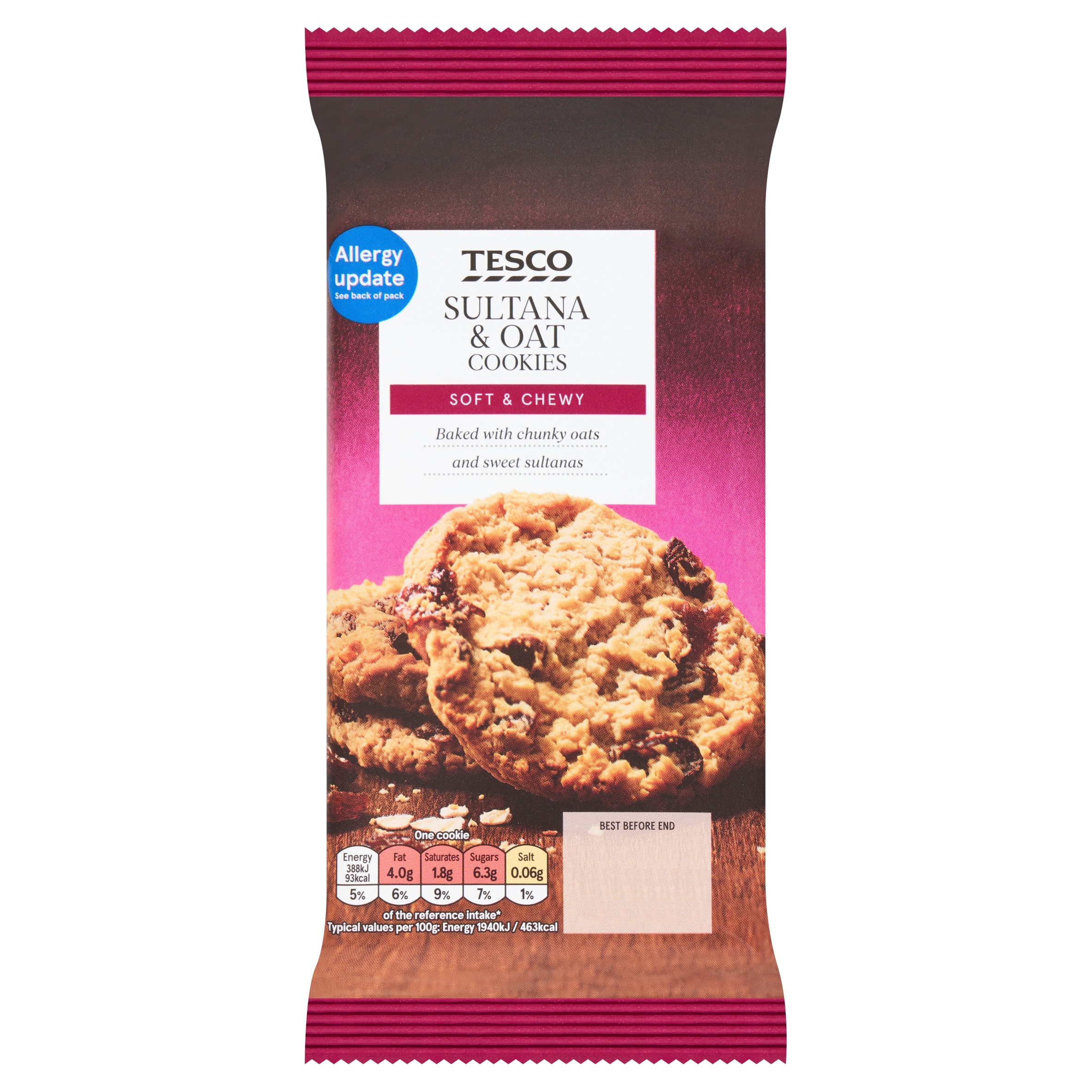 Tesco Sultana & Oat Cookies 200G