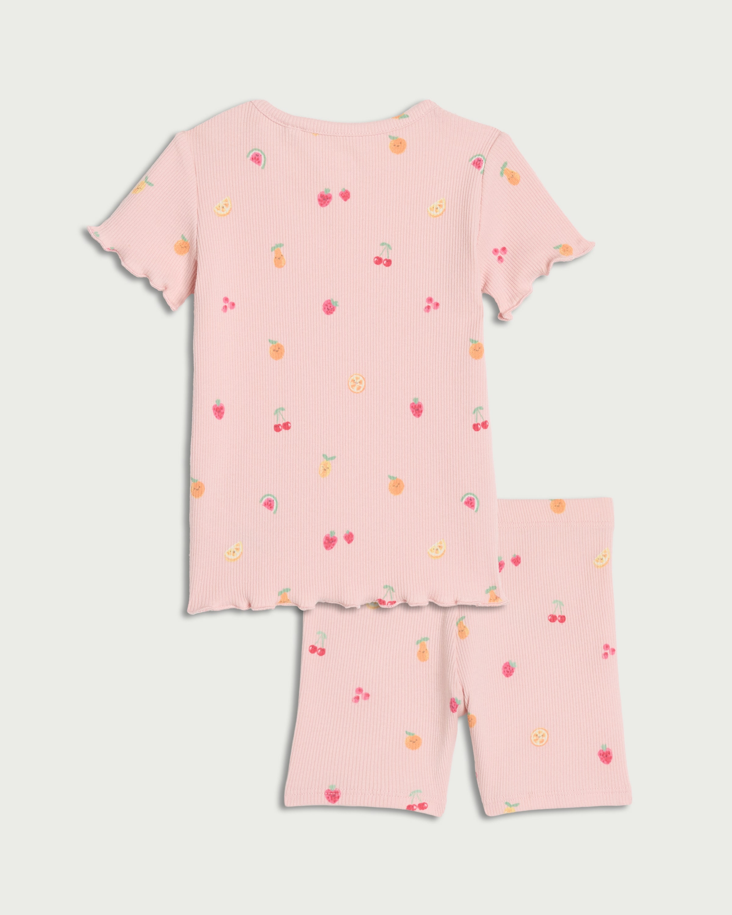 F&F Baby 2-Piece Cotton Rich Fruit Set in Pink thumbnail 2