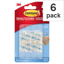 Command Clear Mini Hook 6 Hook 8 Strip