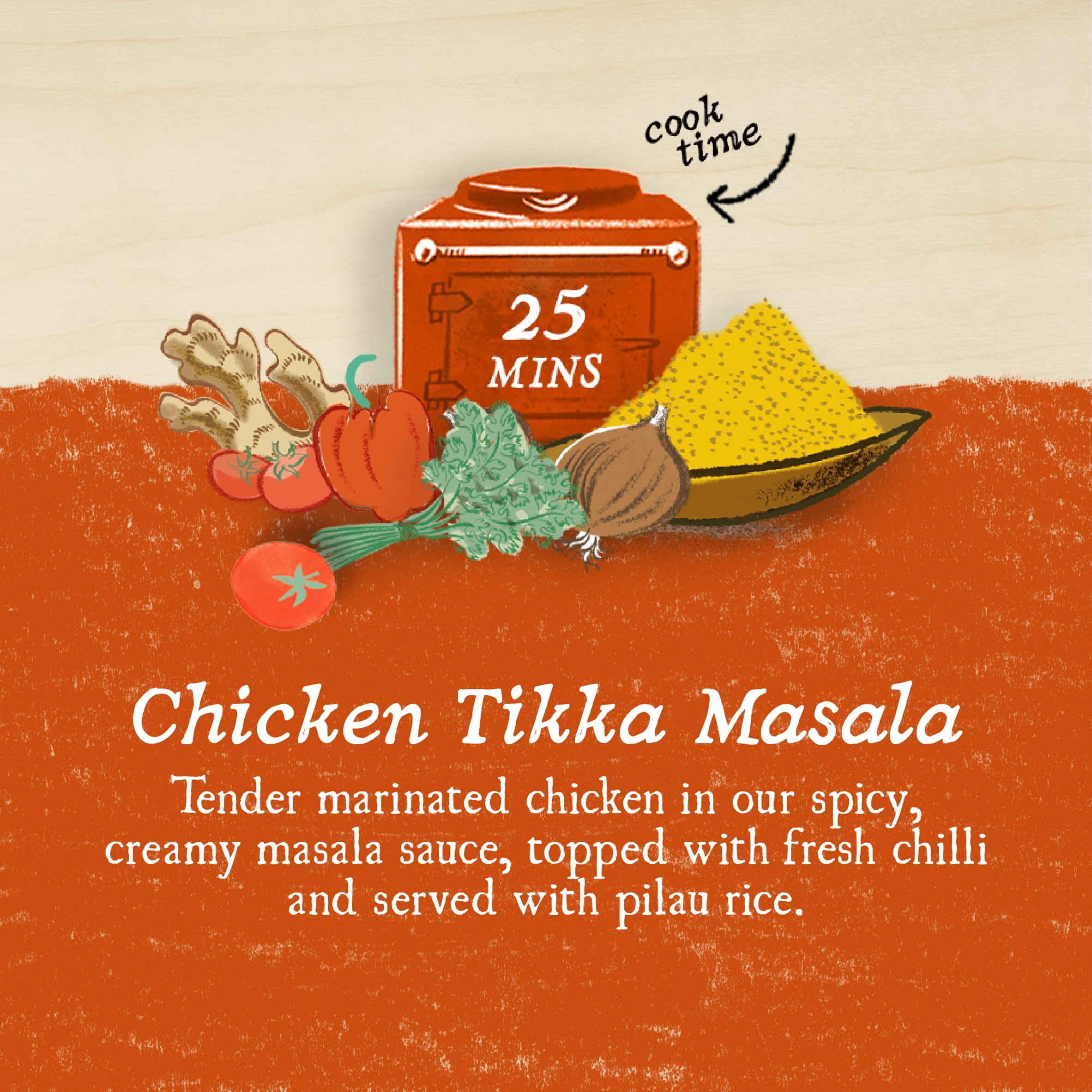 Charlie Bigham's Chicken Tikka & Rice 805G thumbnail 4