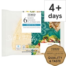 Tesco Folded Flatbreads Plain 6 Pack