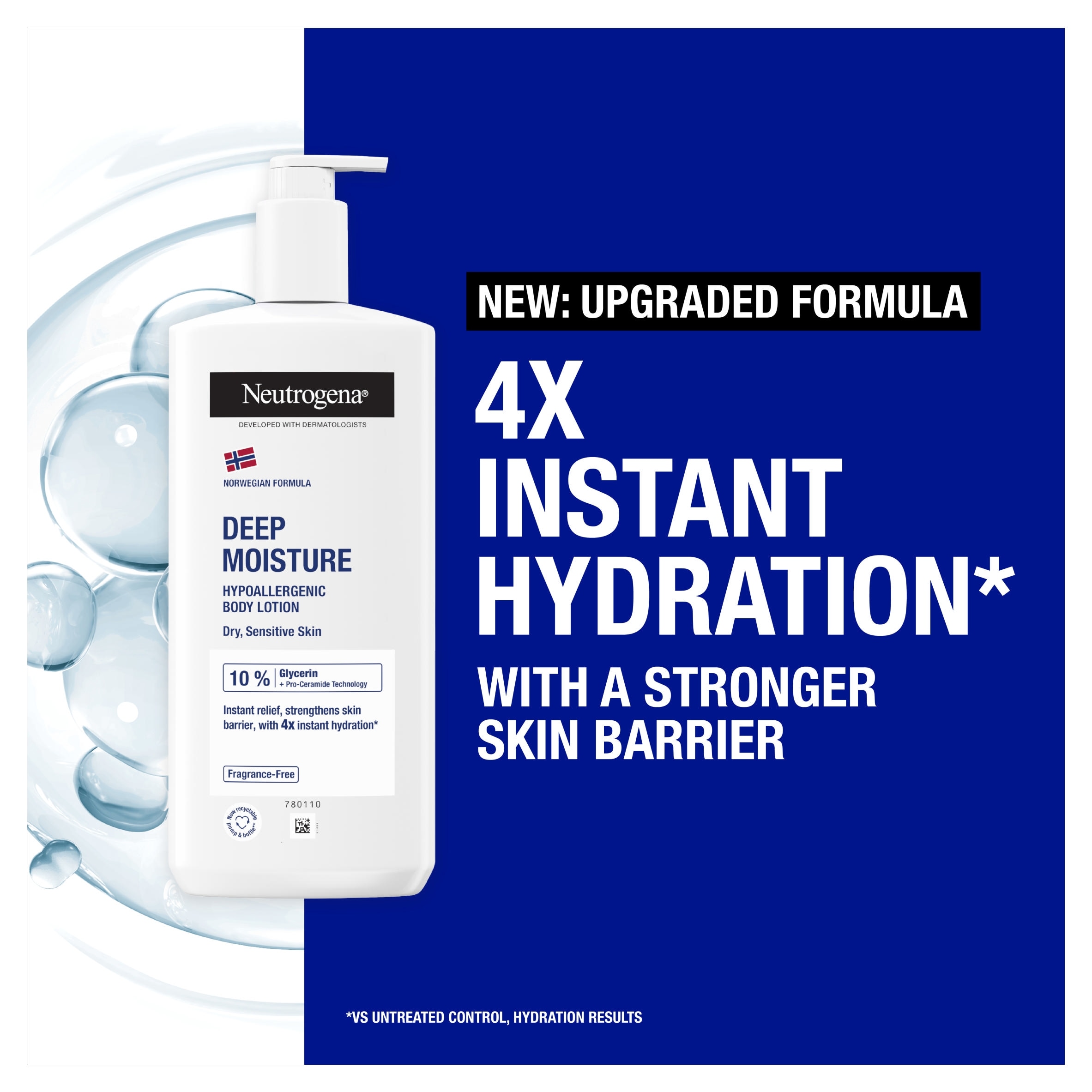 Neutrogena Deep Moisture Hypoallergenic Body Lotion Moisturiser 400ml thumbnail 2
