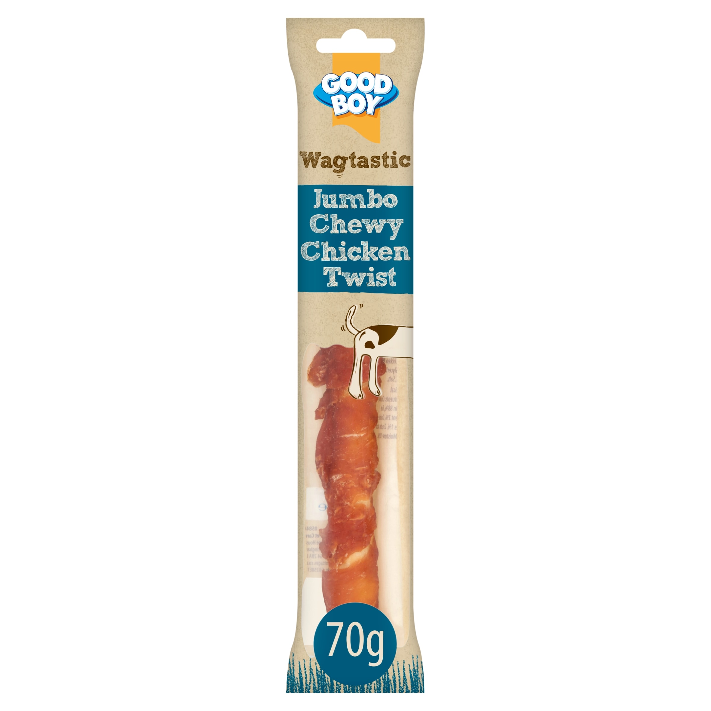 Good Boy Wagtastic Dog Treats Jumbo Chicken Twist 70g
