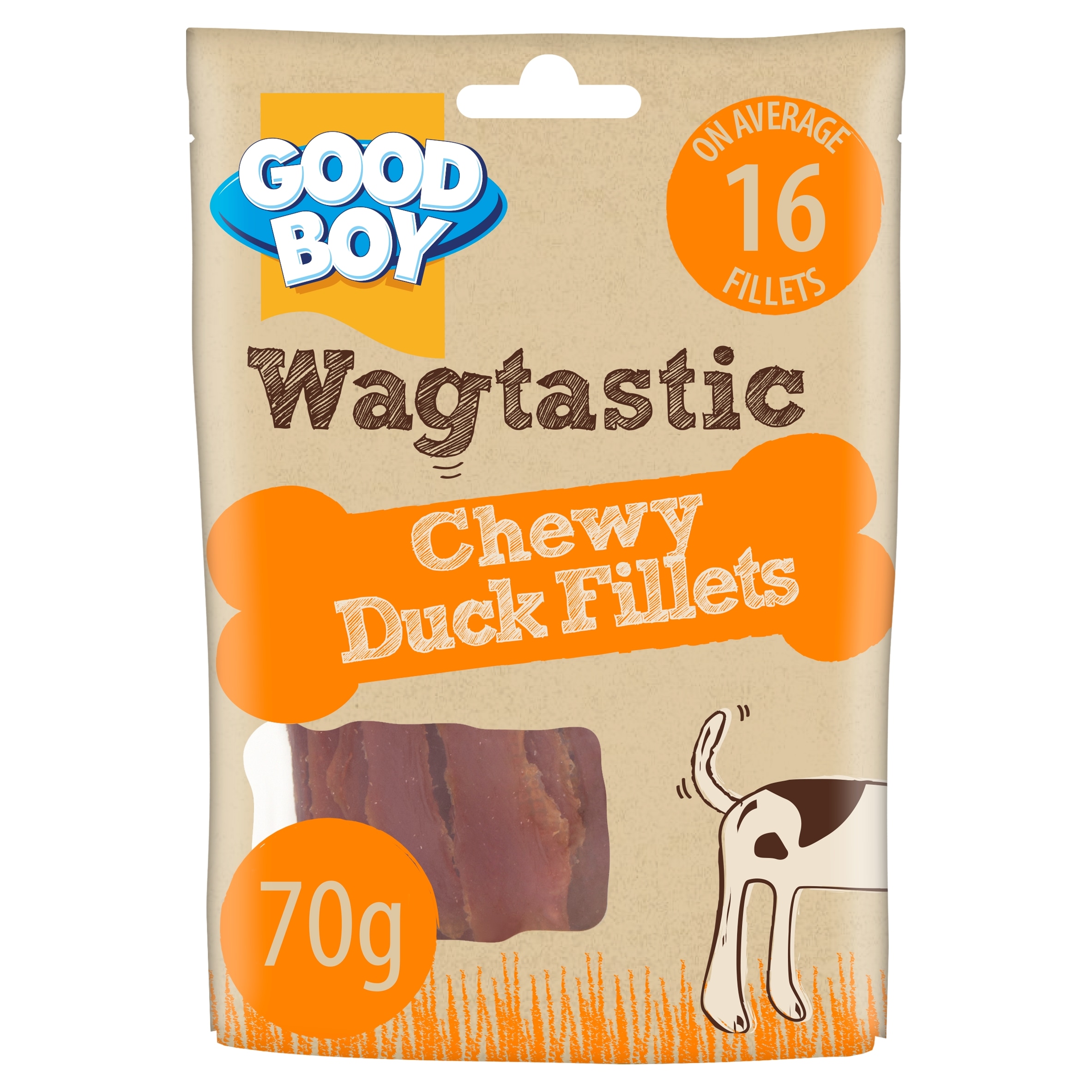Good Boy Wagtastic Dog Treats Duck Fillets 70g