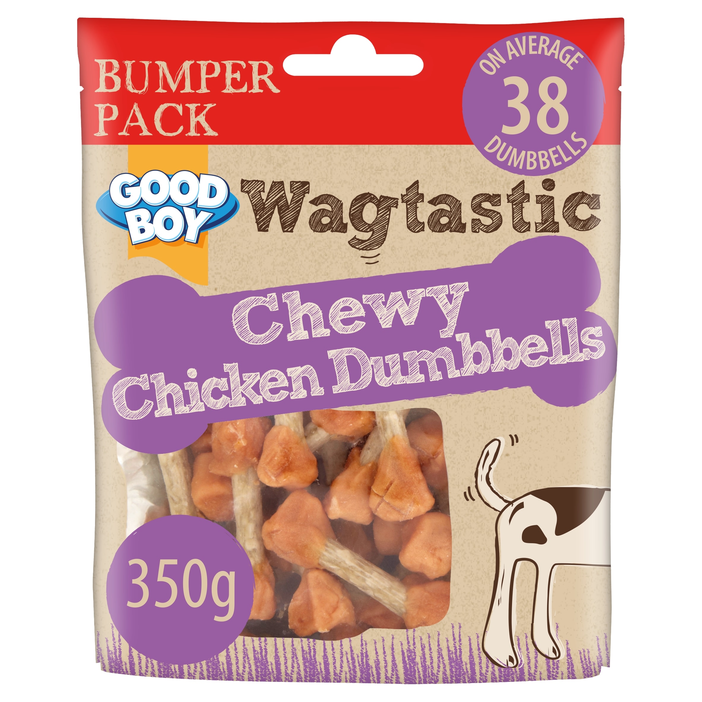 Good Boy Wagtastic Dog Treats Chicken Dumbbells 350g