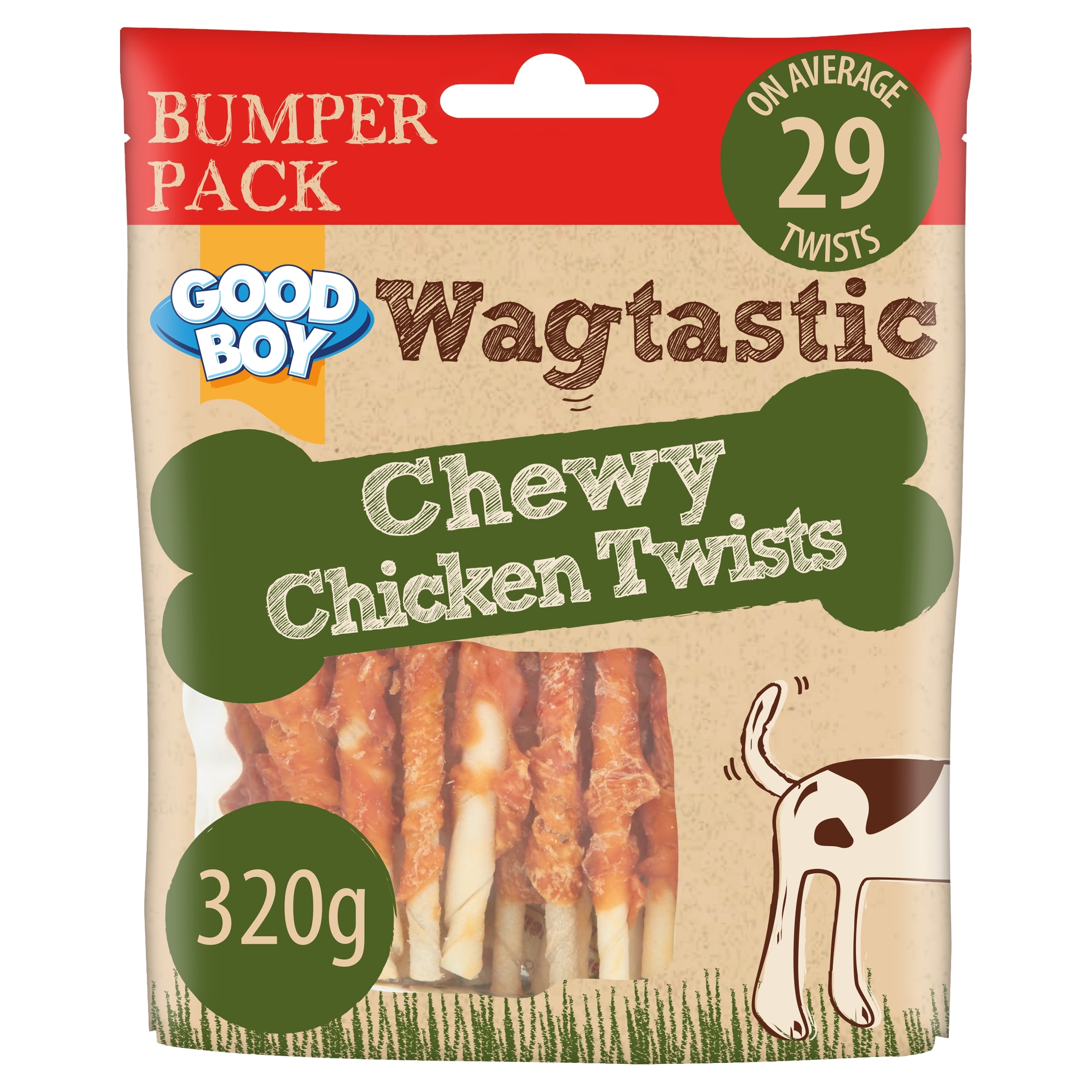 Good Boy Wagtastic Dog Treats Chicken Twists 320g
