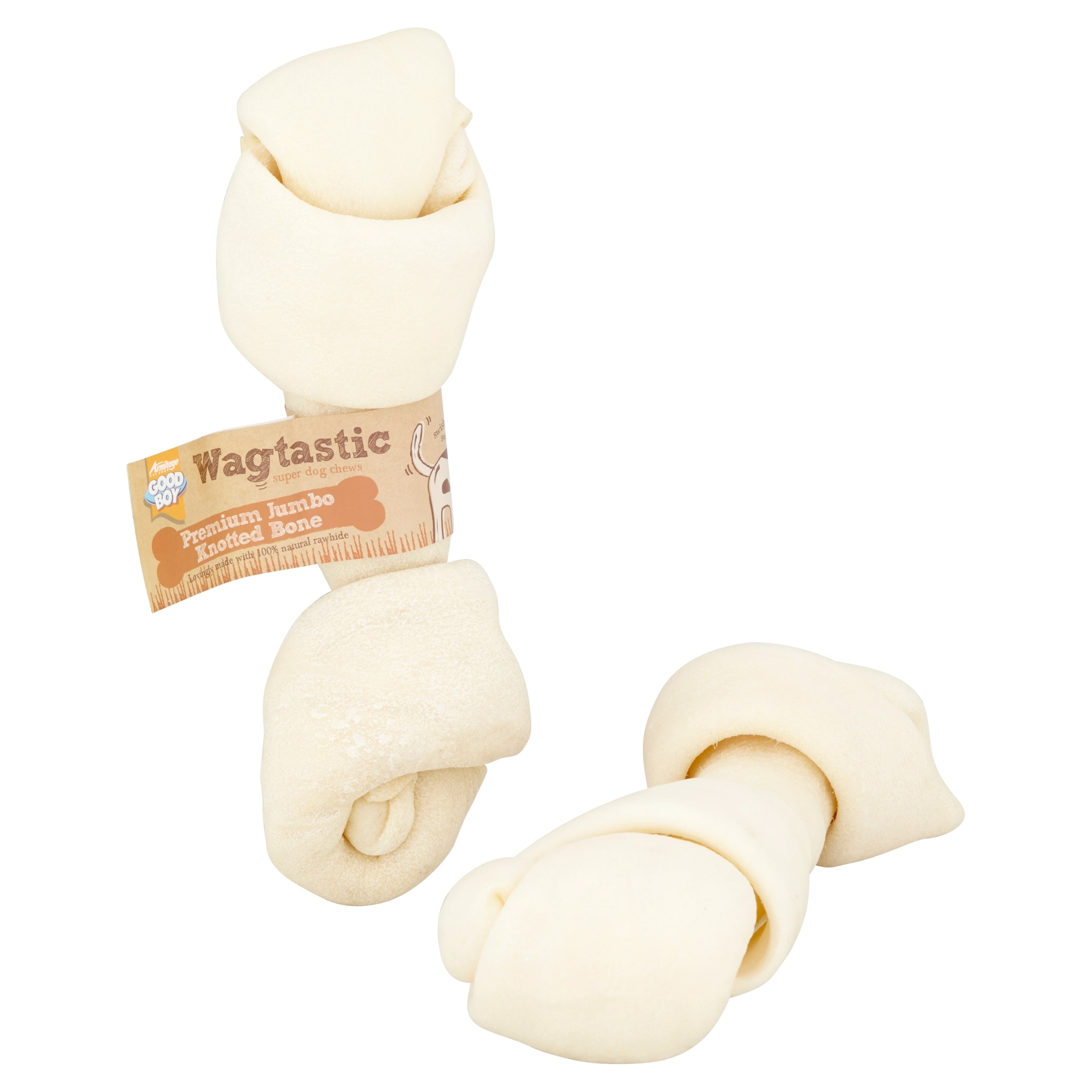 Good Boy Wagtastic Dog Treats Jumbo Knotted Bone 1 Pack thumbnail 2