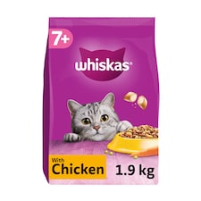 Whiskas 7+ Senior Dry Cat Food Biscuits Chicken 1.9kg