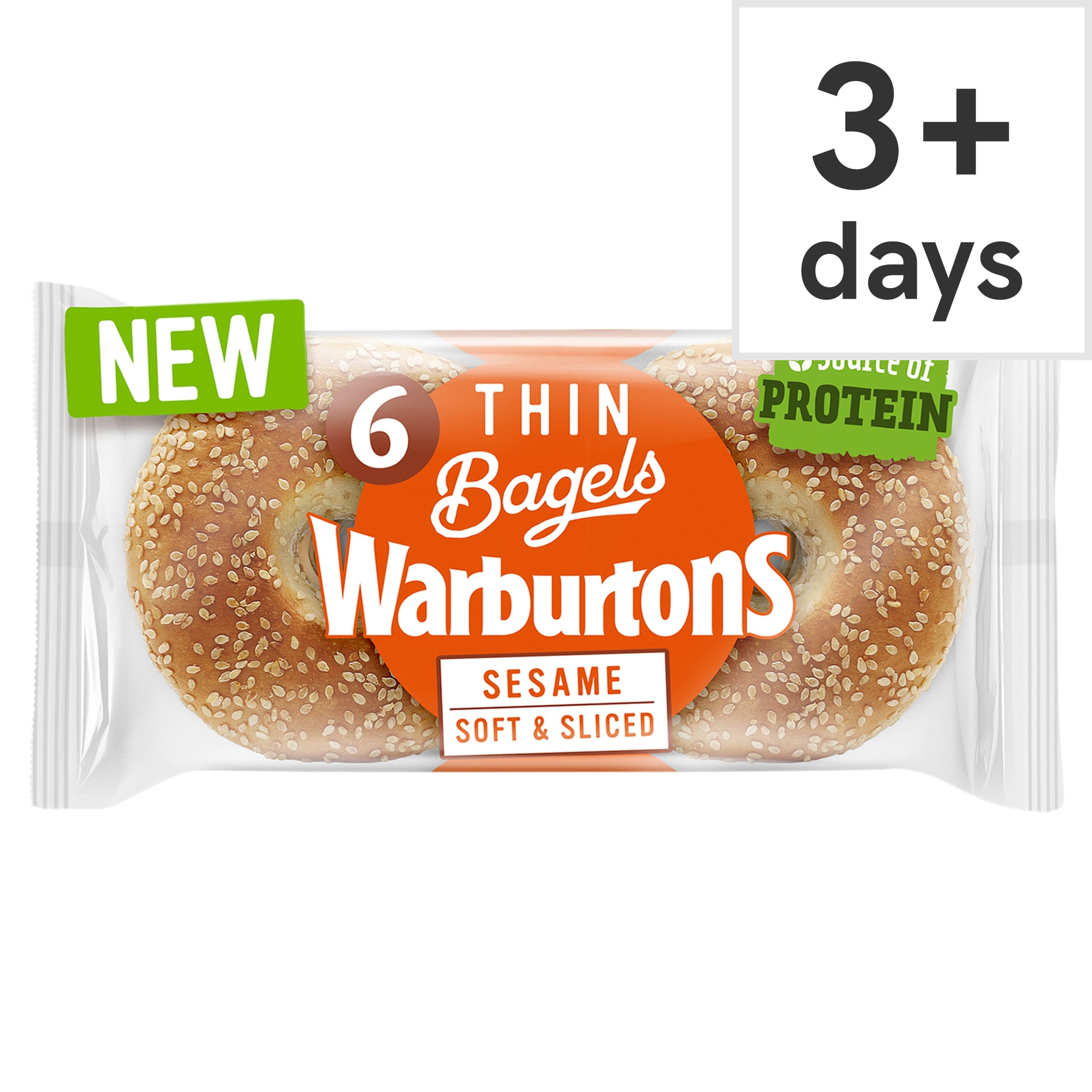 Warburtons Sesame Thin Bagels