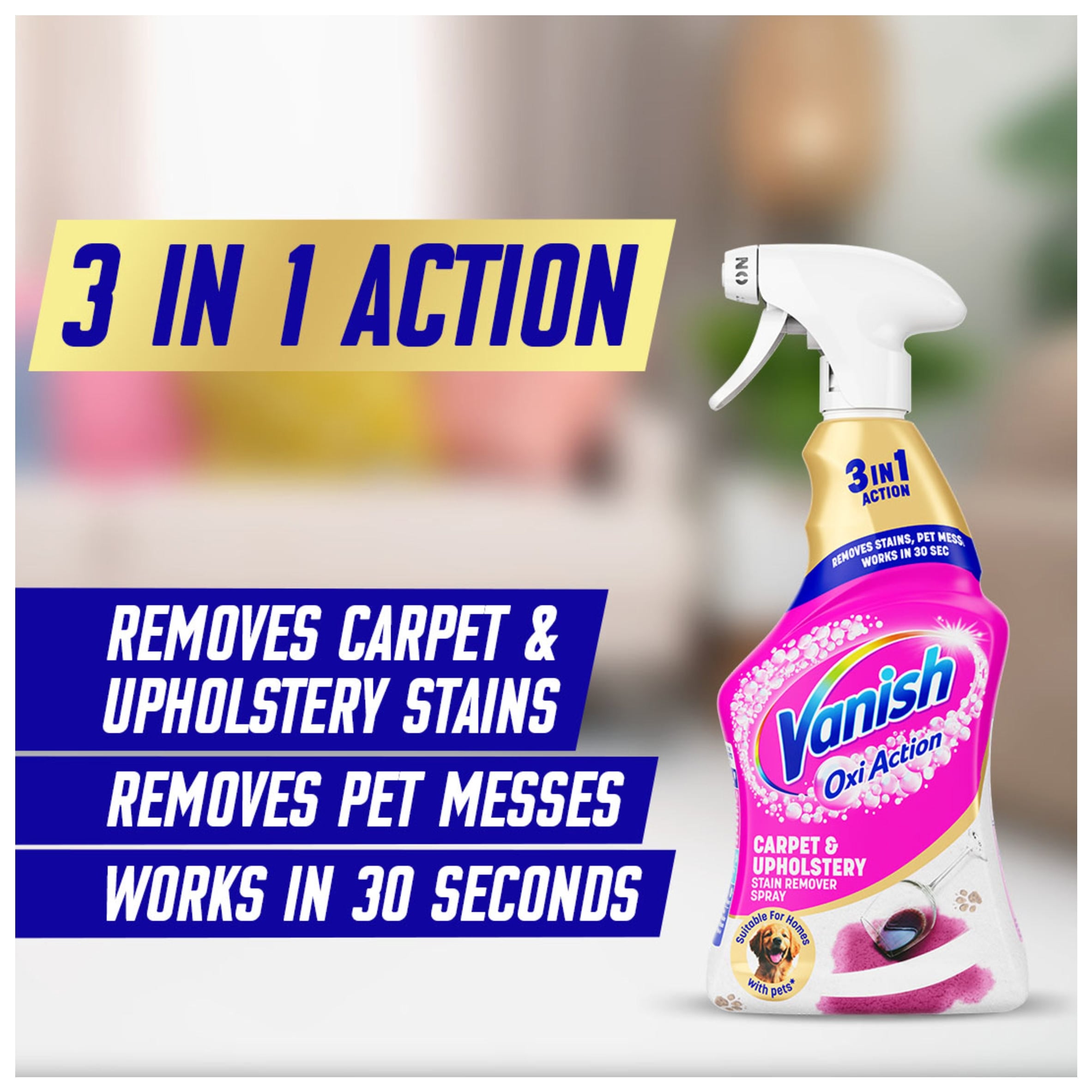 Vanish Gold Oxi Action Carpet Cleaner Spray 500ml thumbnail 2