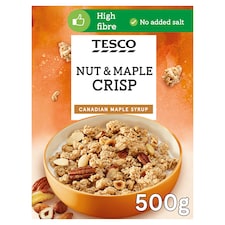Tesco Nut & Maple Crisp Cereal 500G