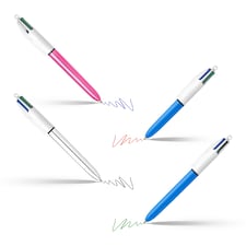 BIC Stationery 4 Colours Ballpoint Pens Assorted 3 Pack thumbnail 4