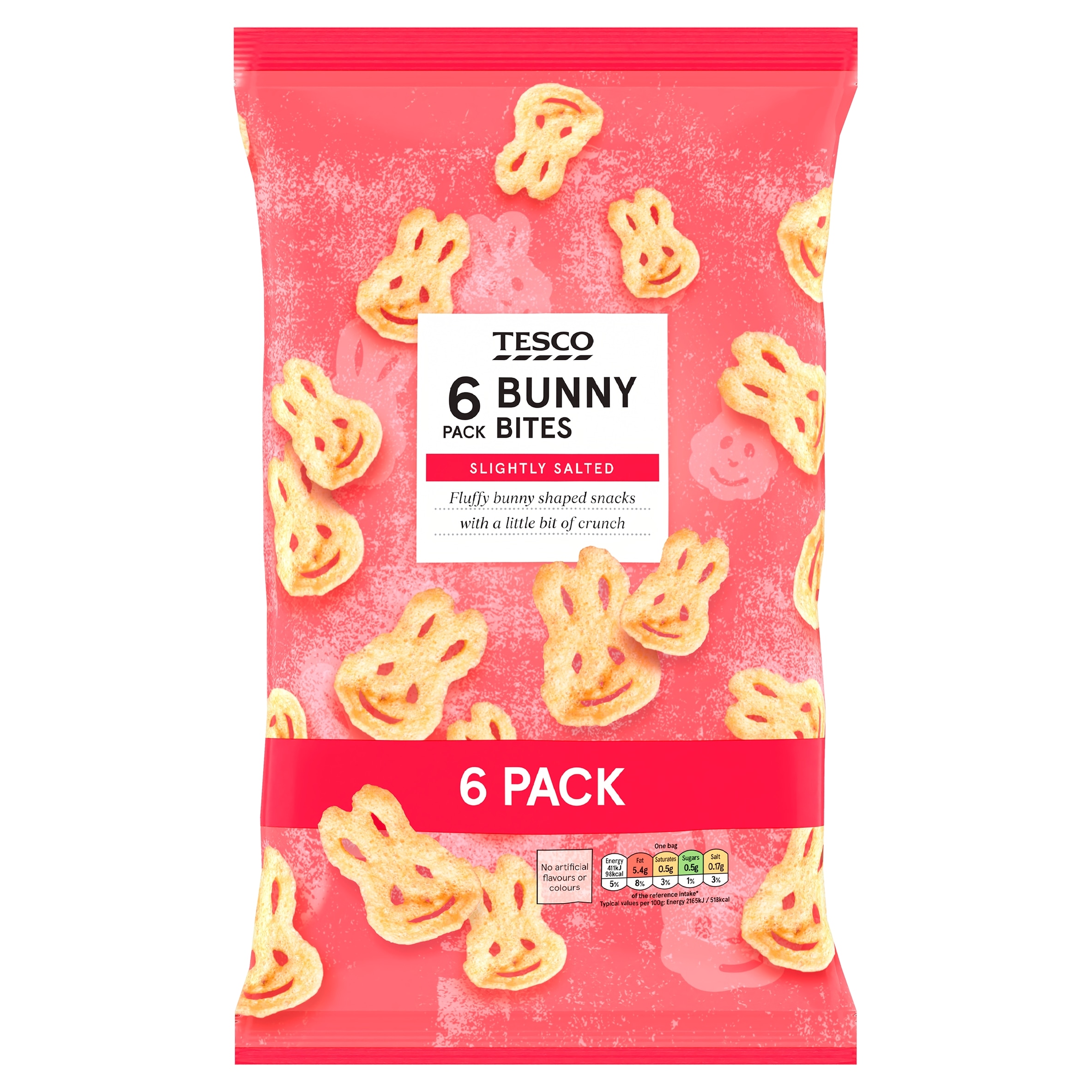 Tesco Bunny Bites Snacks 6 X 19 G