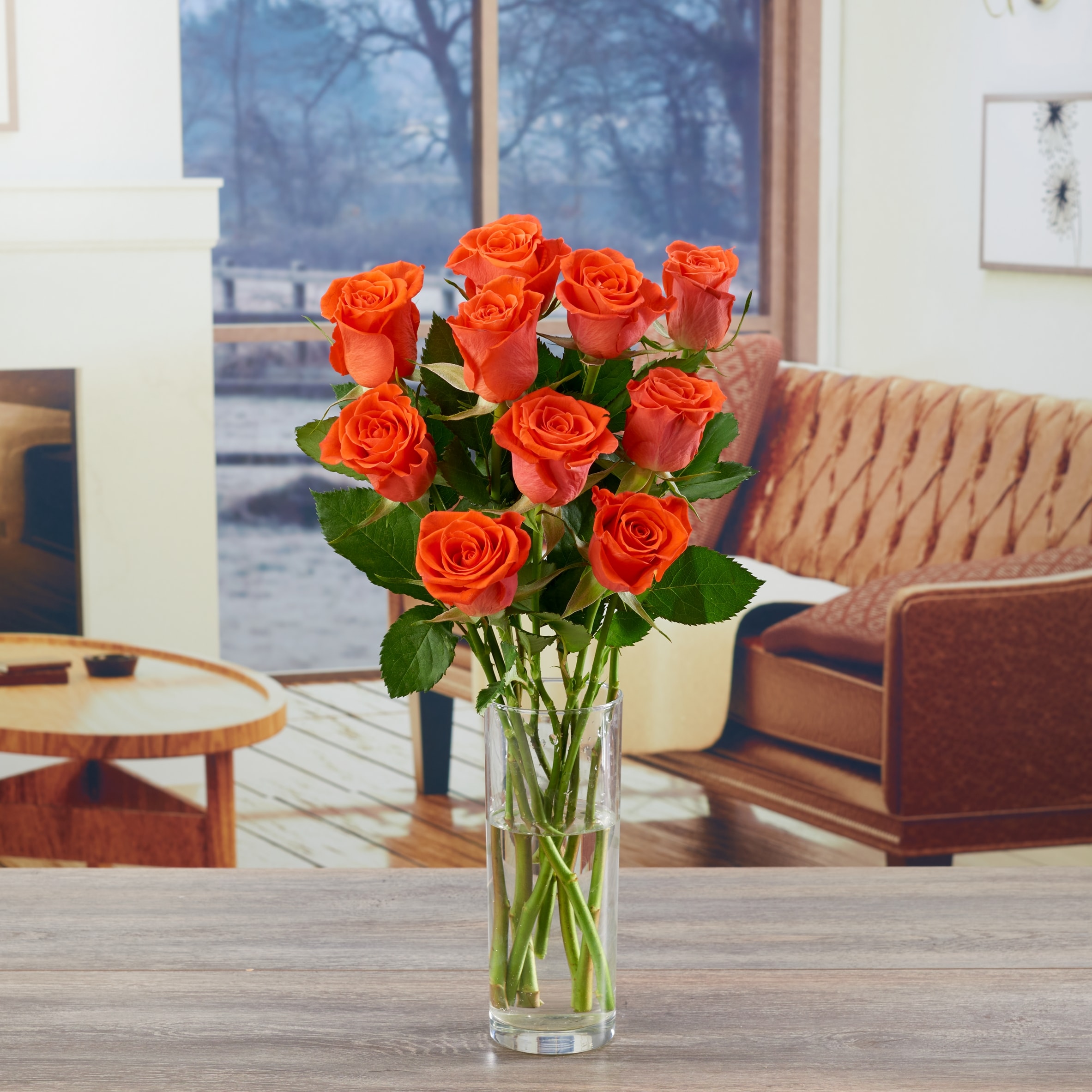 Tesco Small Red & Orange Roses Bouquet thumbnail 2