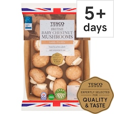 Tesco British Baby Chestnut Mushrooms 150g