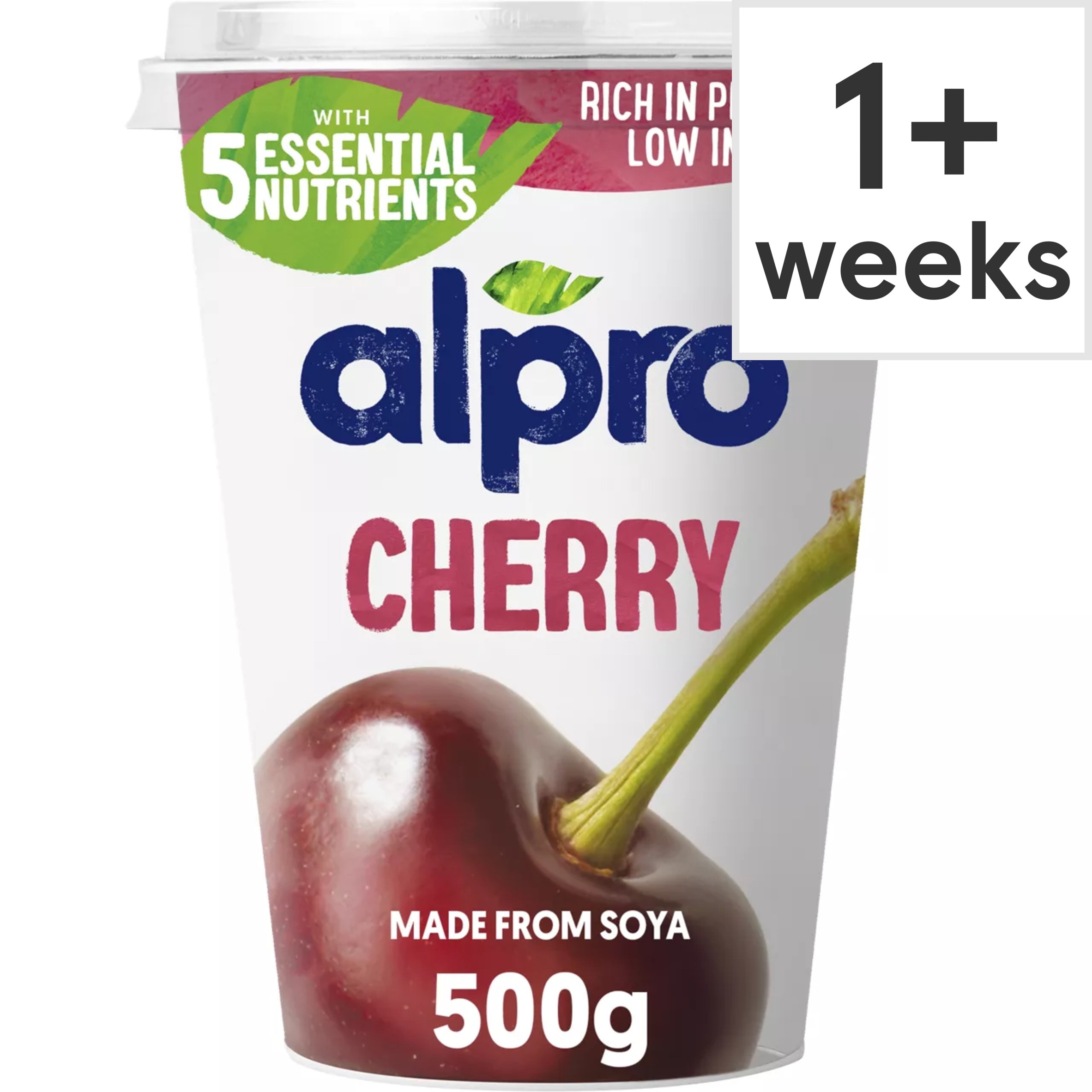Alpro Cherry Dairy Free Soya Yoghurt Alternative 500g