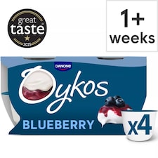 Oykos Blueberry Luxury Greek Style Yoghurt Dessert 4x110g
