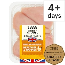 Tesco British Chicken Breast Fillets 650G