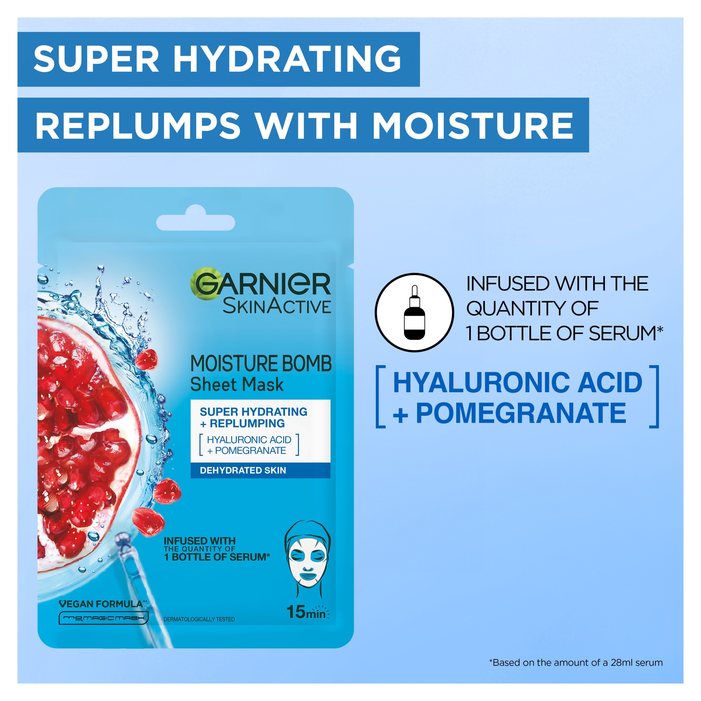 Garnier Moisture Bomb Hydrating Face Mask Pomegranate thumbnail 2