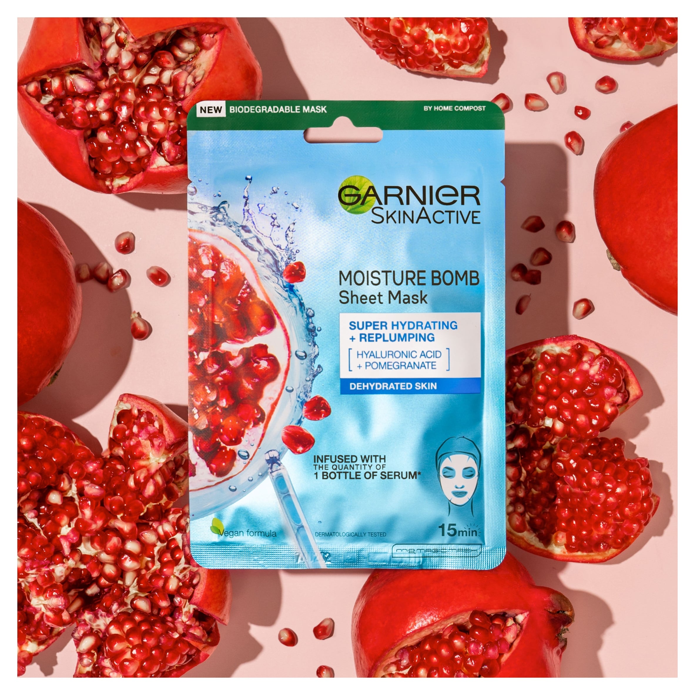 Garnier Moisture Bomb Hydrating Face Mask Pomegranate thumbnail 3