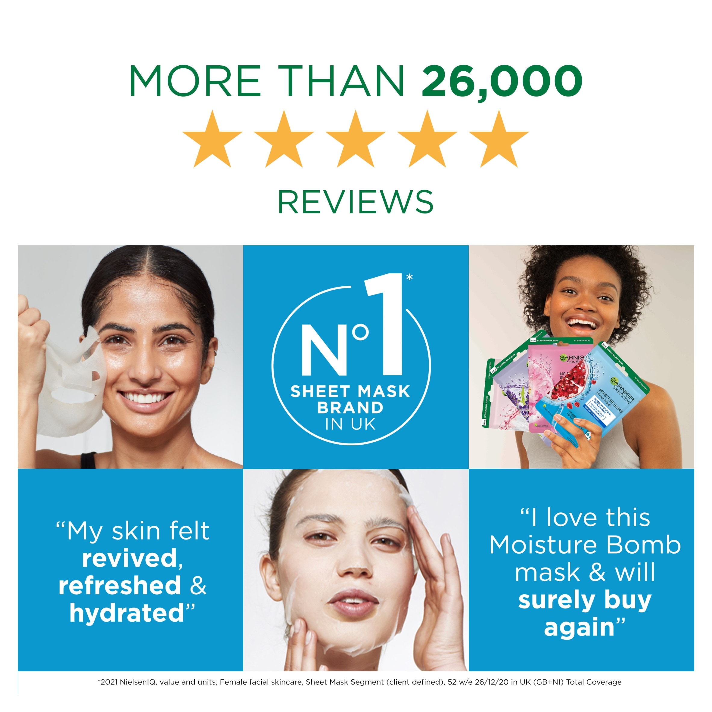 Garnier Moisture Bomb Hydrating Face Mask Pomegranate thumbnail 4