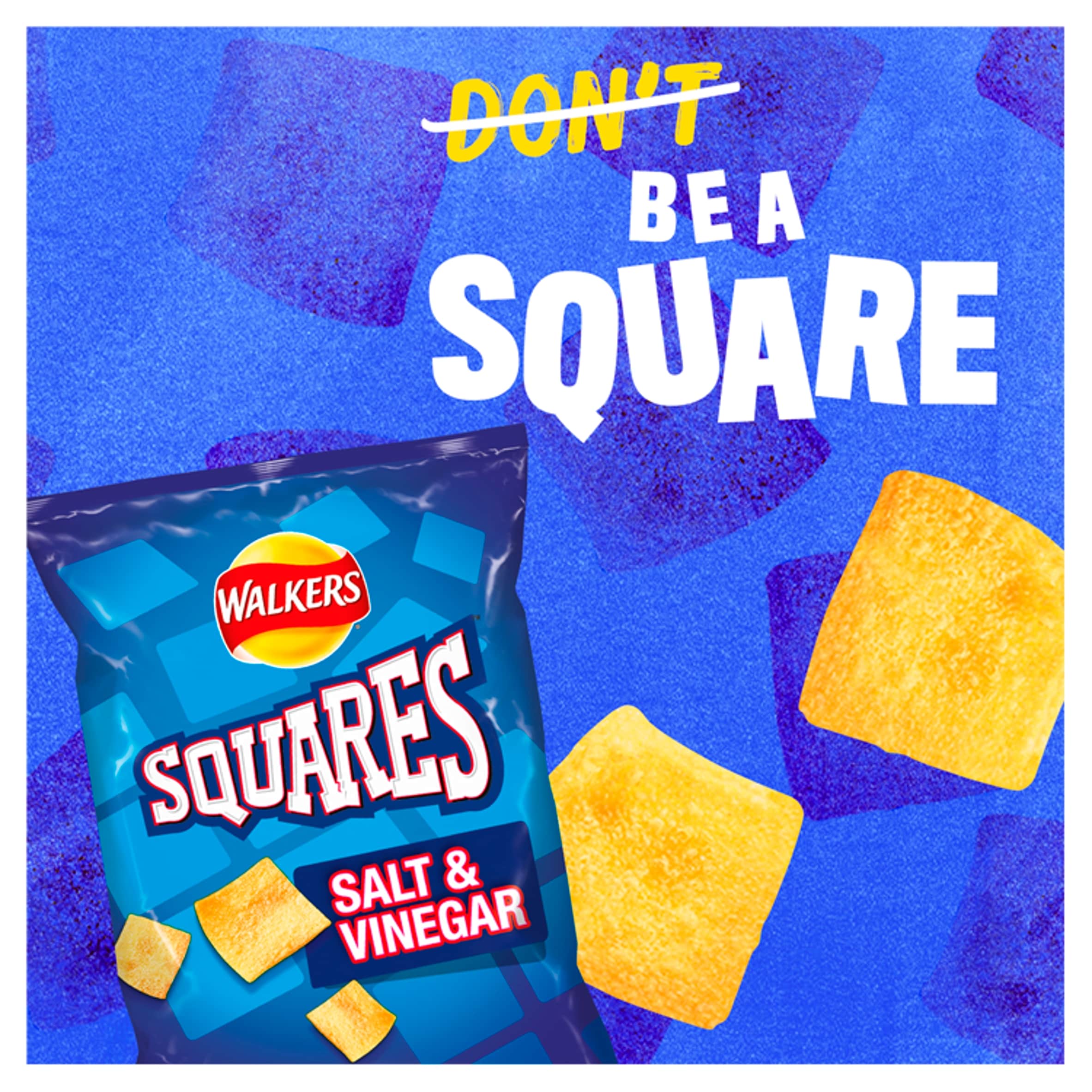 Walkers Squares Salt & Vinegar Grab Bag Crisps 40g thumbnail 2