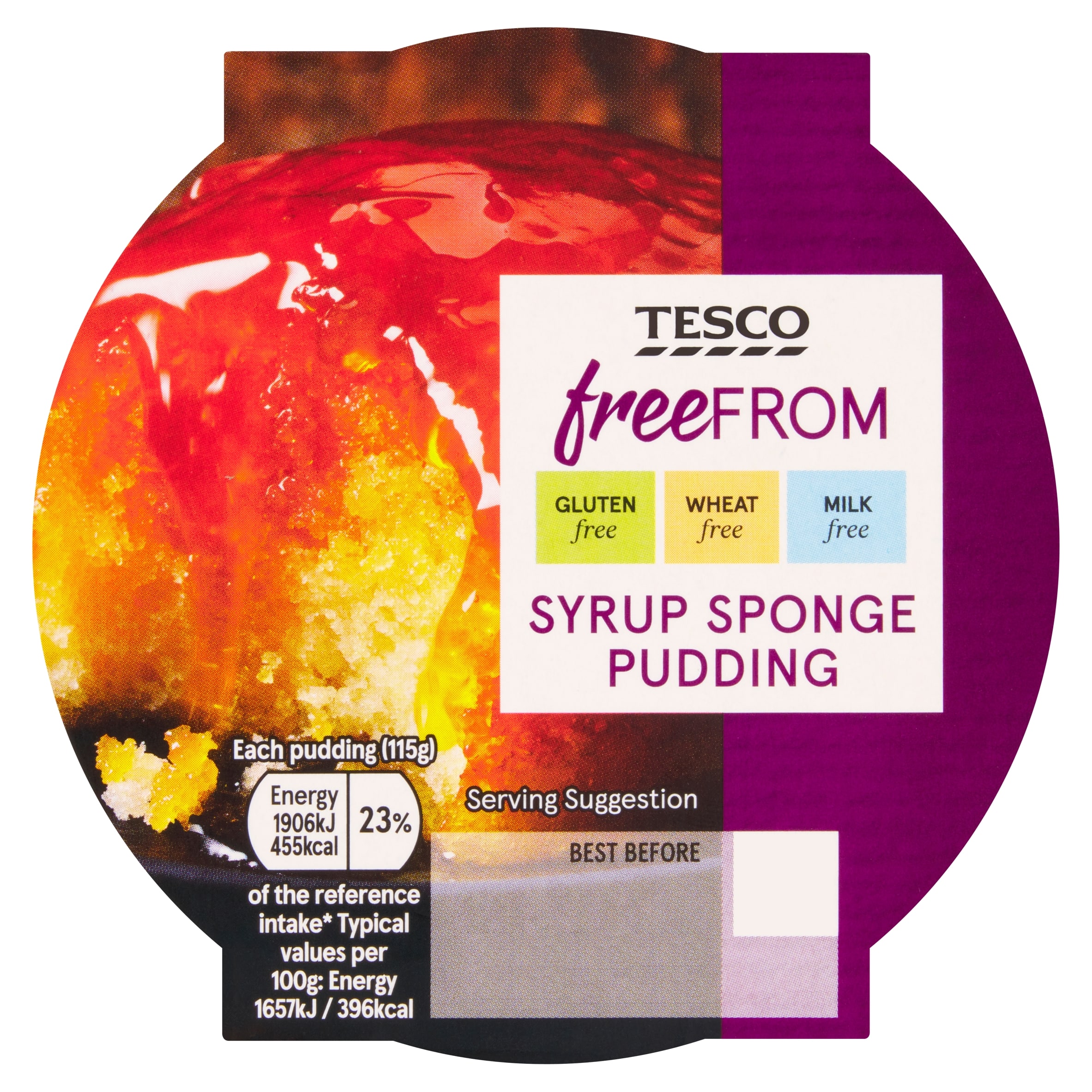 Tesco Free From Syrup Sponge 115G