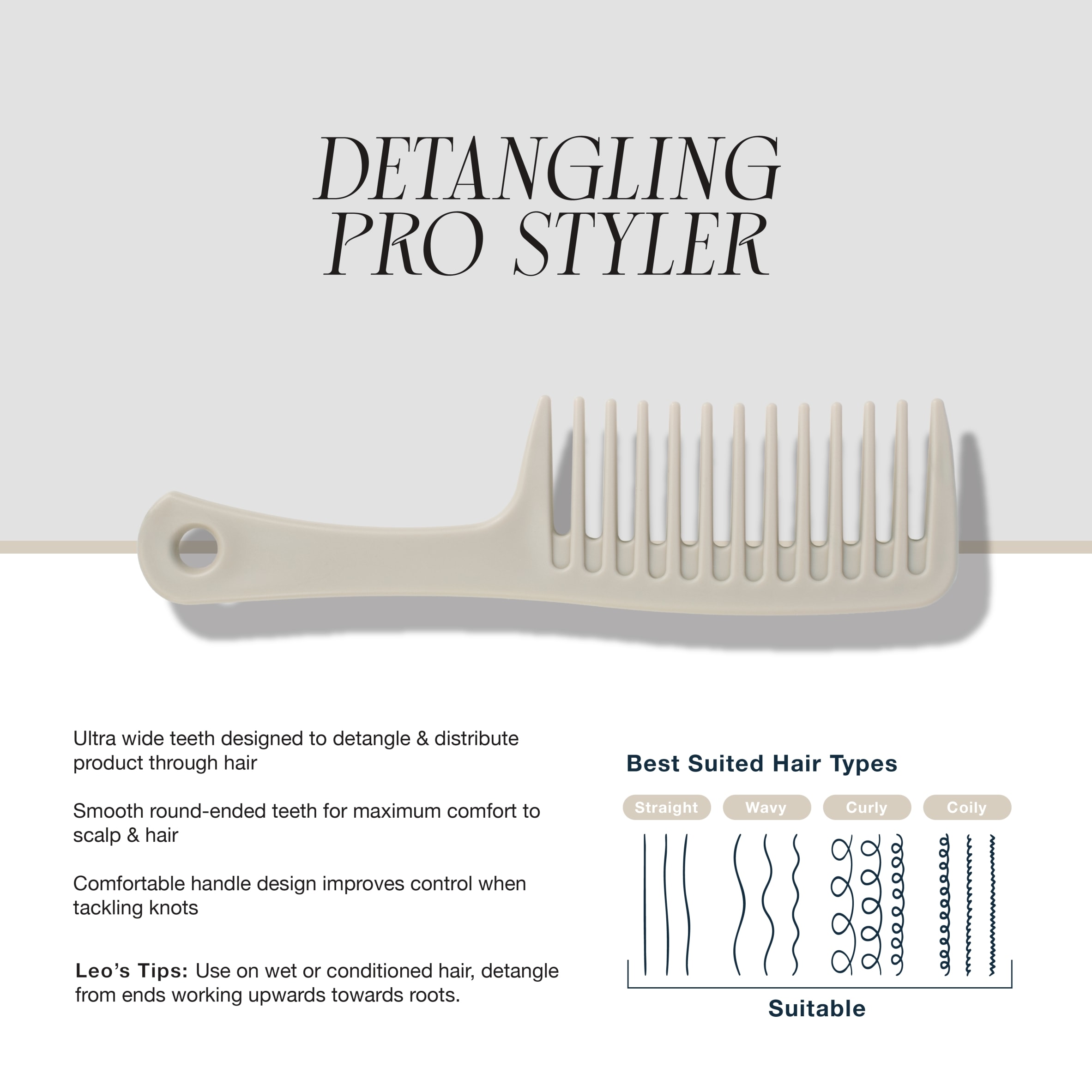 Leo Bancroft Premium Gold Label Detangle Comb thumbnail 2