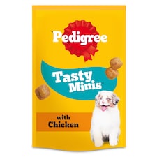 Pedigree Puppy Dog Food Treats Tasty Minis Cubes Chicken 125g