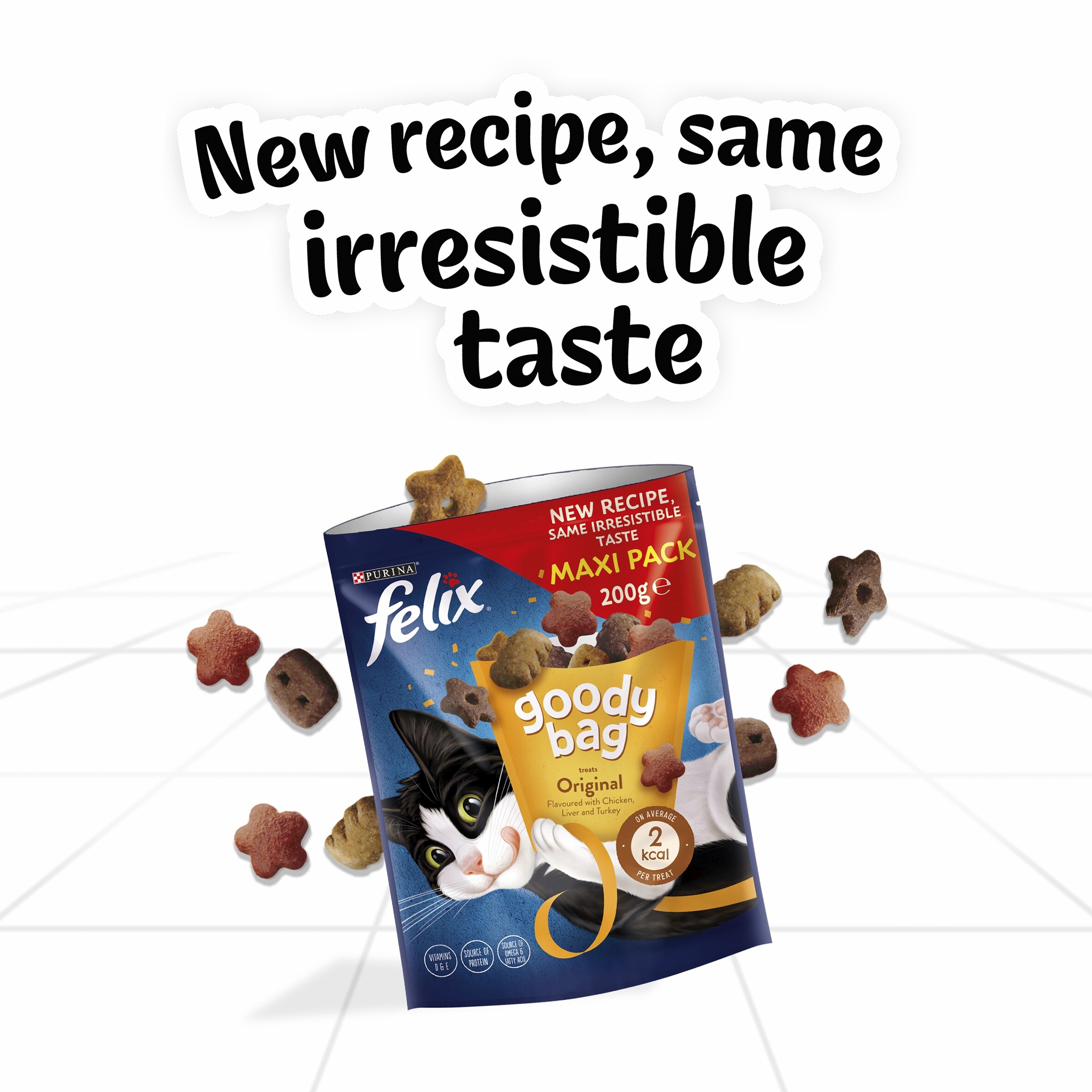 FELIX Goody Bag Original Chicken; Liver and Turkey Cat Treats 200g thumbnail 2