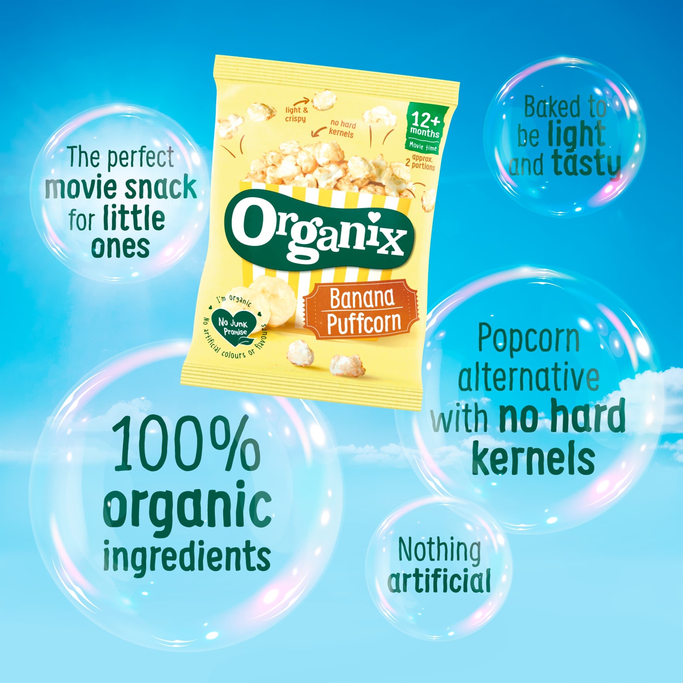 Organix Banana Puffcorn 4 X 10G thumbnail 2