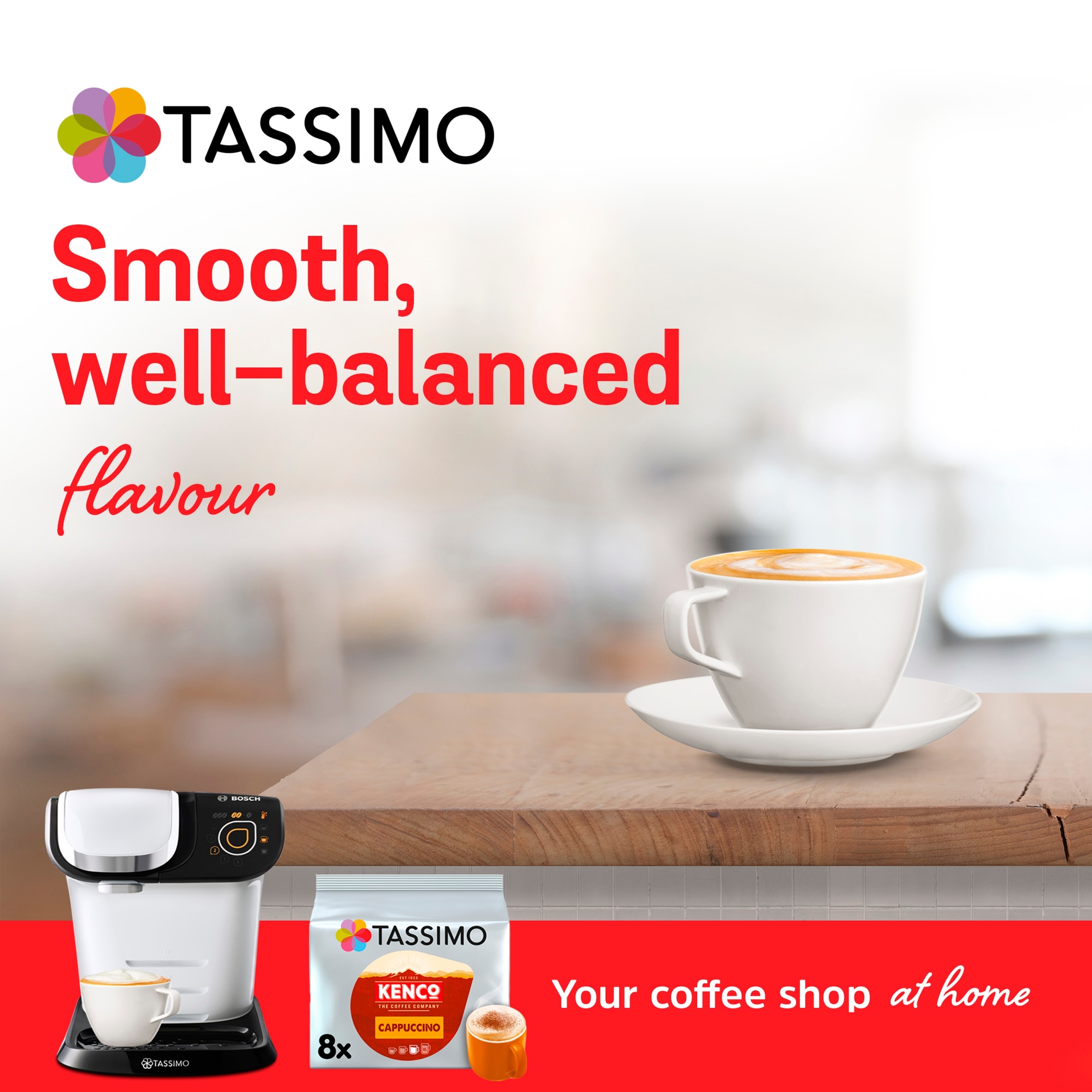 Tassimo Kenco Cappuccino Coffee Pods X8 260G thumbnail 2