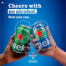 Heineken 0.0% Alcohol Free Lager Beer Can 6x330ml thumbnail 3