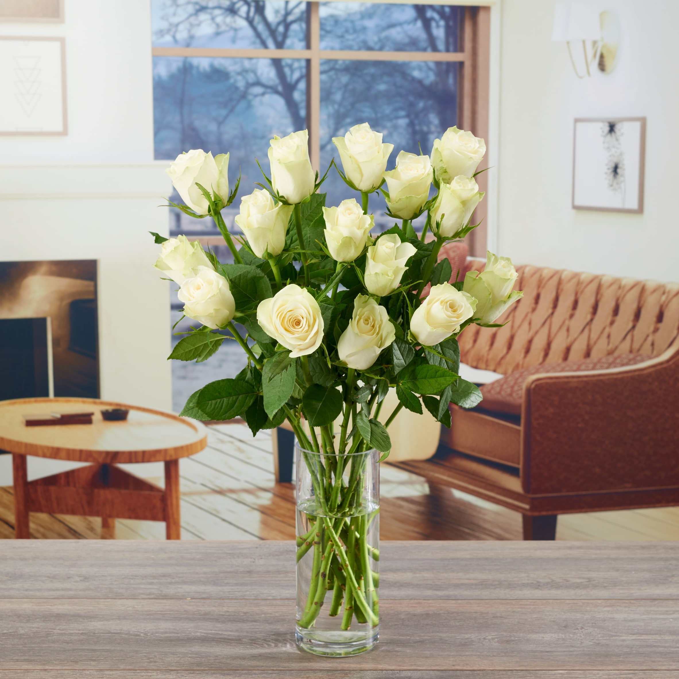Tesco White Roses Flowers Bouquet thumbnail 2