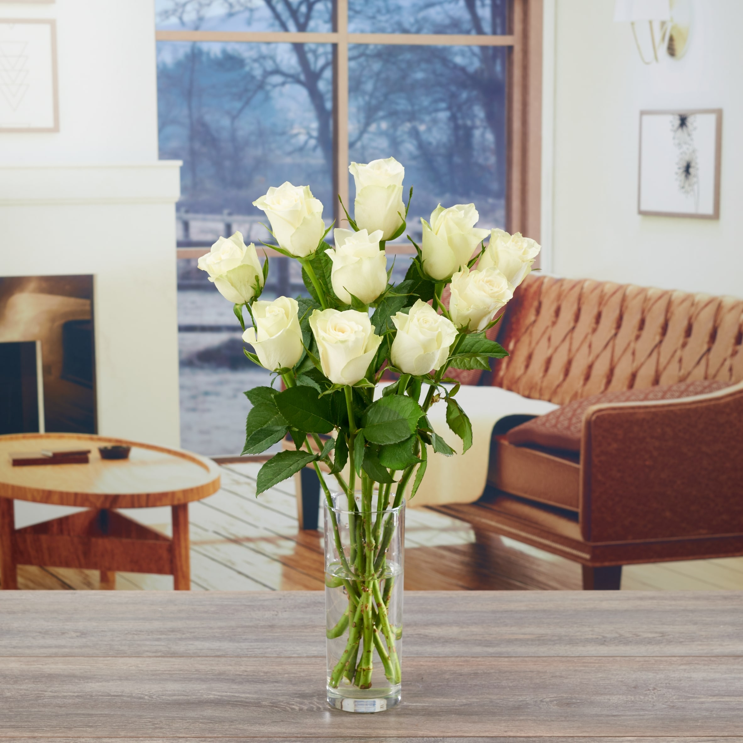 Tesco Small White Roses Bouquet thumbnail 2