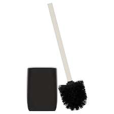 F&F Home Cube Toilet Brush And Holder Black