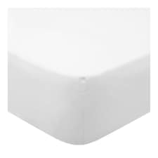 F&F Home Bedding Brushed Fitted Sheet White Single