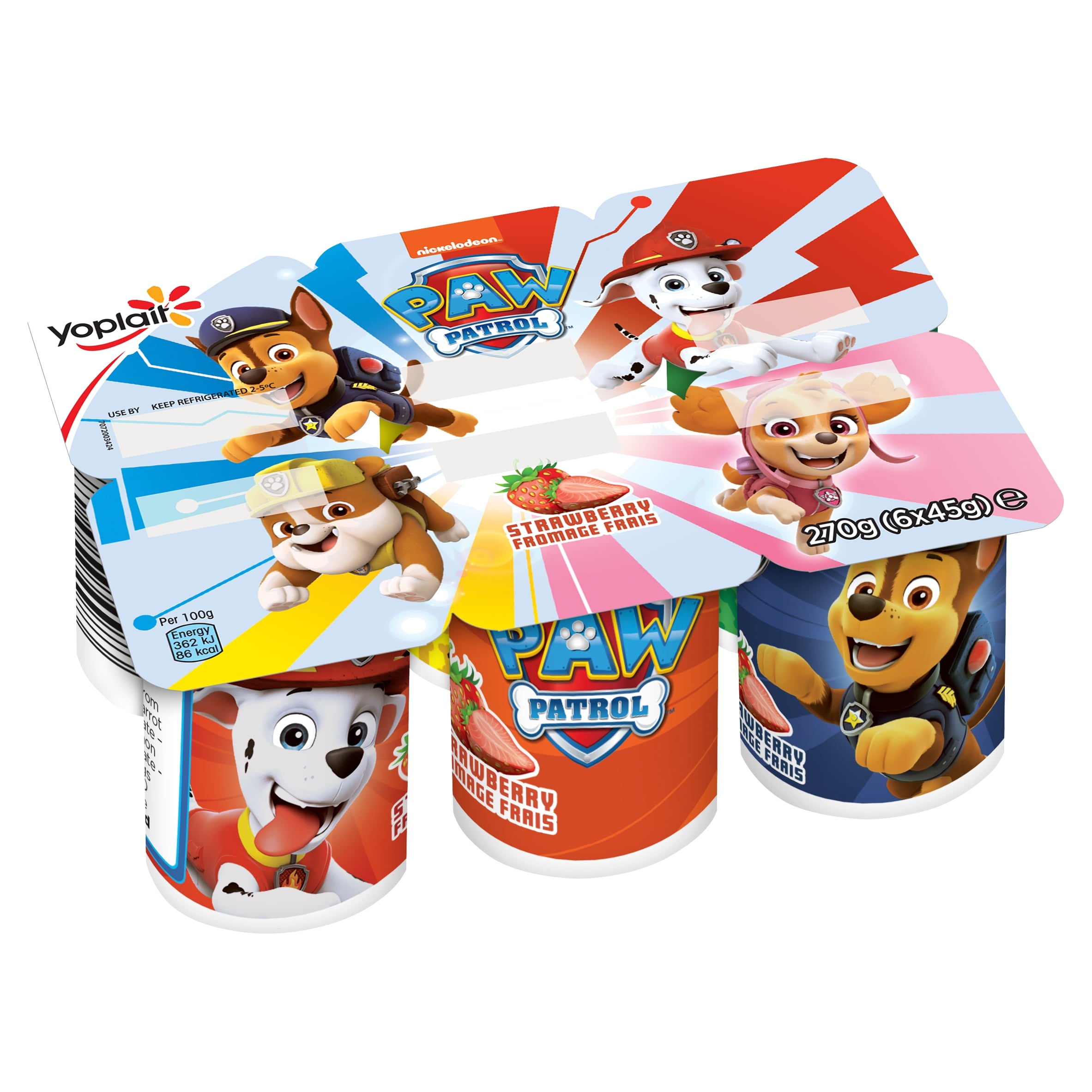 Paw Patrol Strawberry Fromage Frais 6X45g thumbnail 2