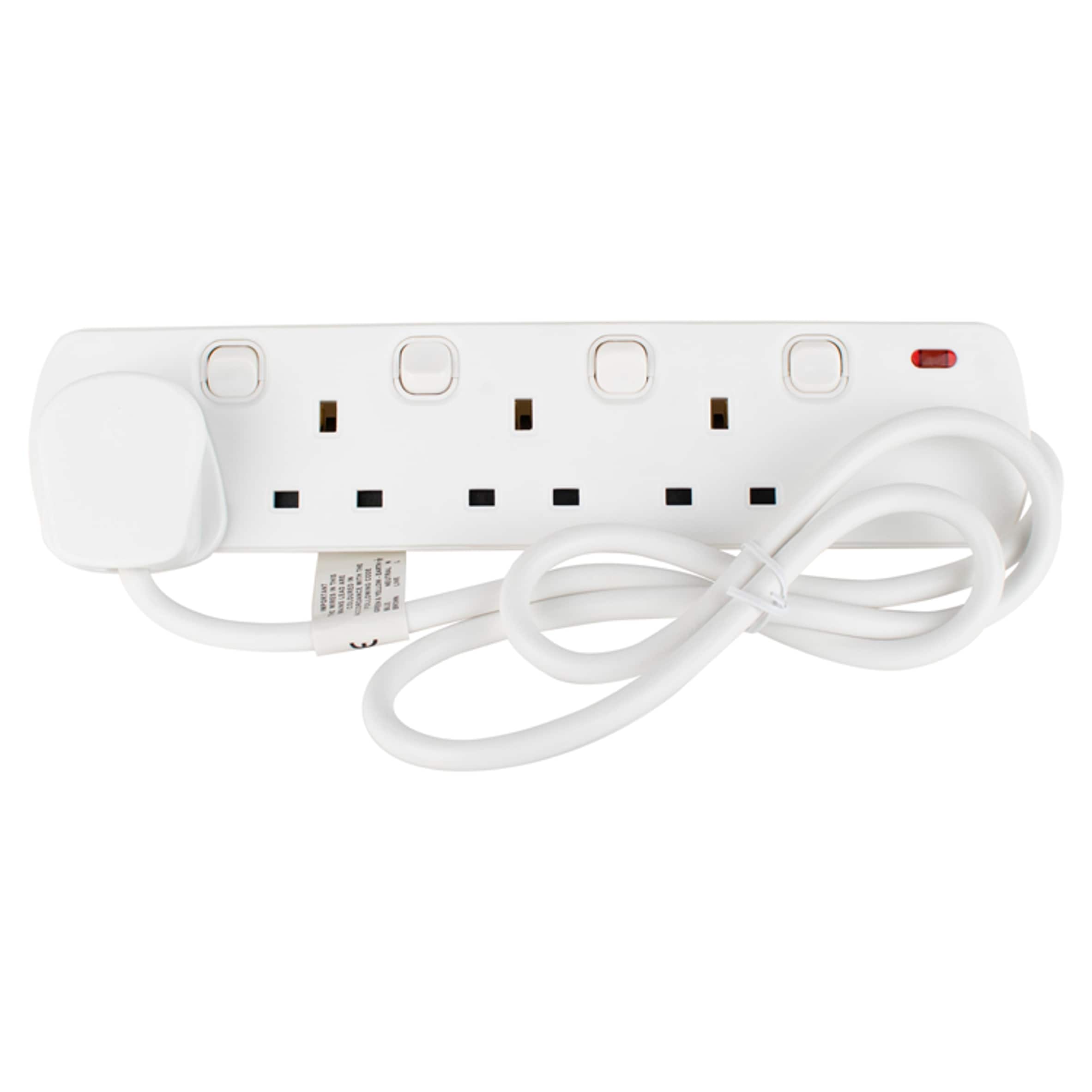 Tesco Switched 4 Way 1M Extra Lead