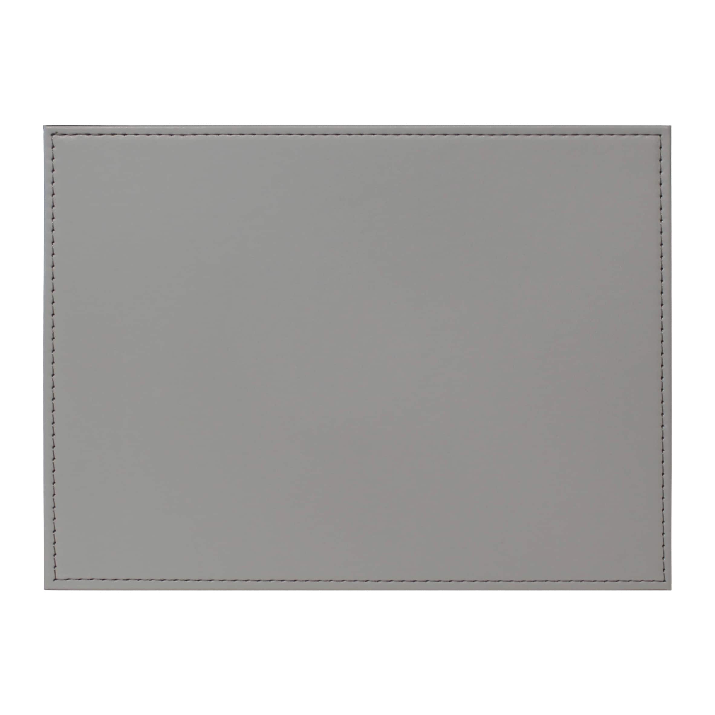 F&F Home Faux Leather Silver/Grey Placemat 4 Pack