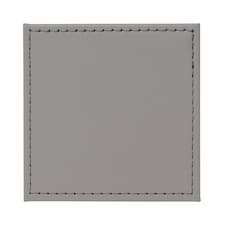 F&F Home Faux Leather Silver/Grey Coaster 4 Pack
