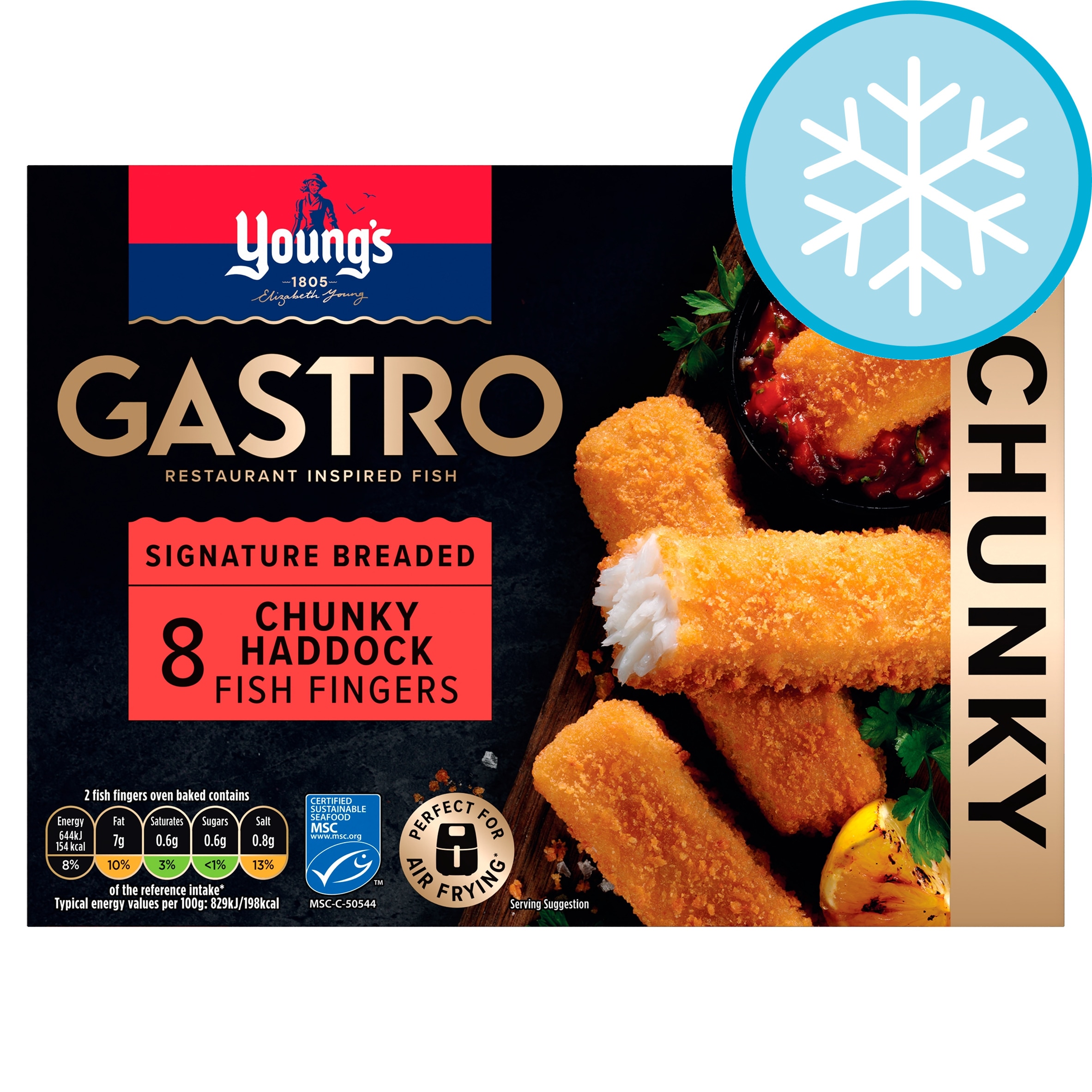 Young's Gastro 8 MSC Signature Breaded Haddock Fish Fingers