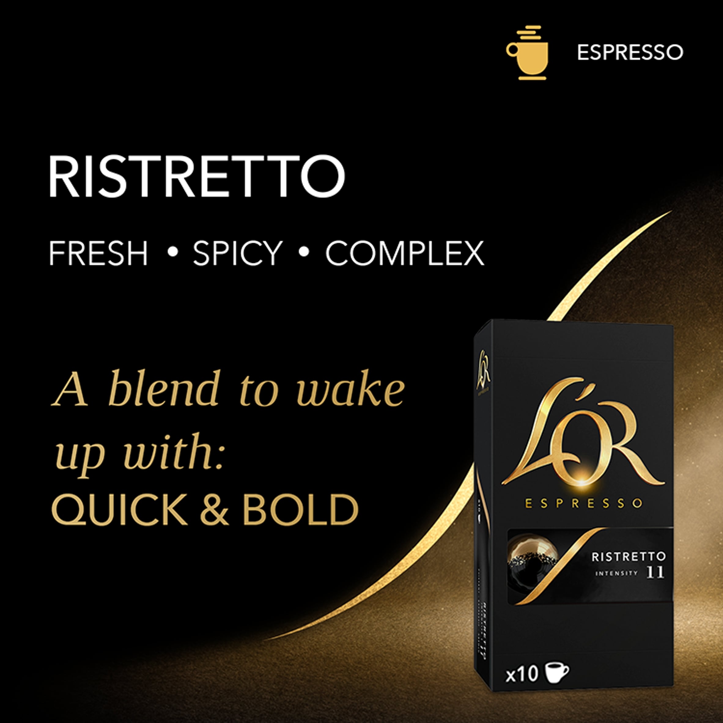 L'or. Espresso Ristretto Coffee Pods X10 52G thumbnail 3