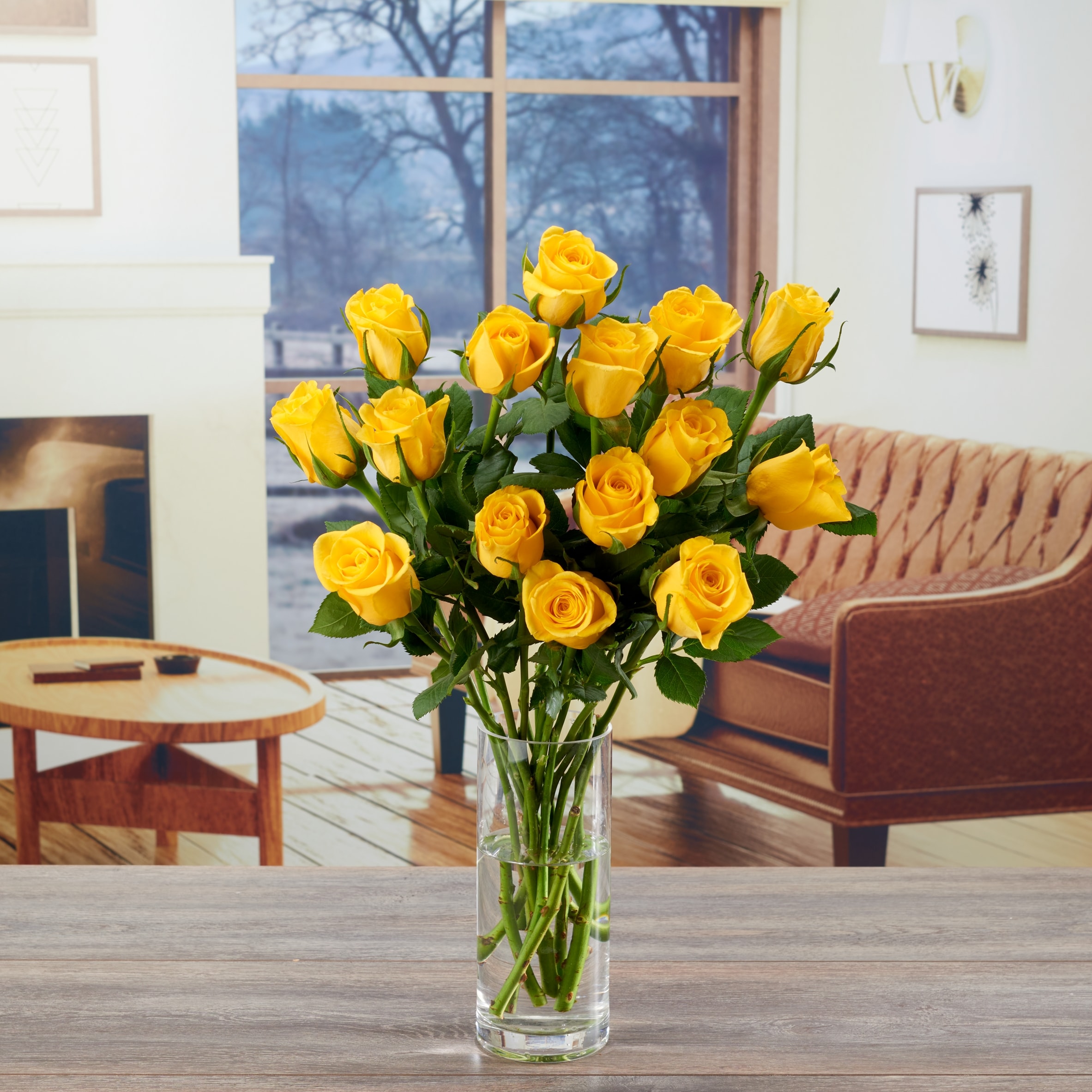 Tesco Yellow Roses Flowers Bouquet thumbnail 2