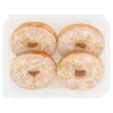 Tesco White Iced Ring Doughnuts 4 Pack thumbnail 2