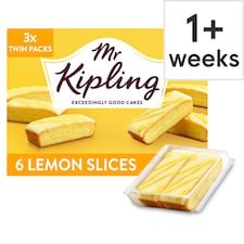 Mr Kipling Exceedingly Good Cakes Lemon Layered Slices 6 Pack