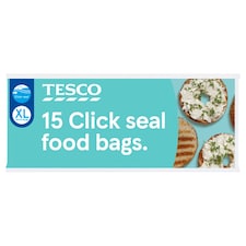 Tesco Extra Large Click Seal Food Bags 15 Pack