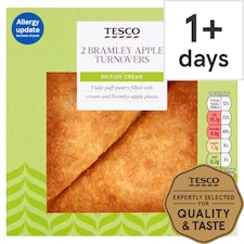 Tesco Fresh Cream Bramley Apple Turnovers 2 Pack 160g